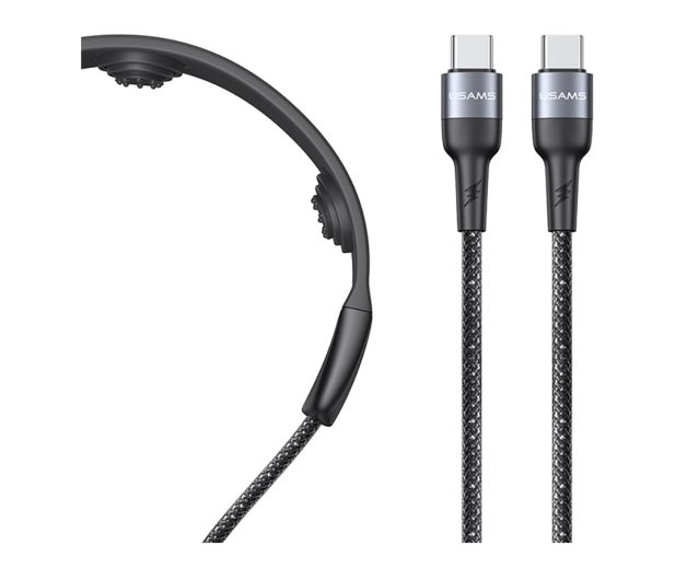 USAMS Kabel 100W Fast Charging z masażerem czarny - 1569103 - zdjęcie 3